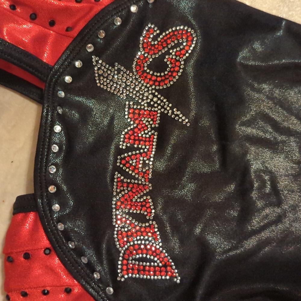 Gymnastic dance leotard with bling front. Very good condition